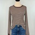 Thread and Supply Stacy Top in Coffee Stripe-121 - Jersey Tops F/W (June - Nov)-Little Bird Boutique