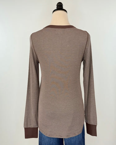 Thread and Supply Stacy Top in Coffee Stripe-121 - Jersey Tops F/W (June - Nov)-Little Bird Boutique