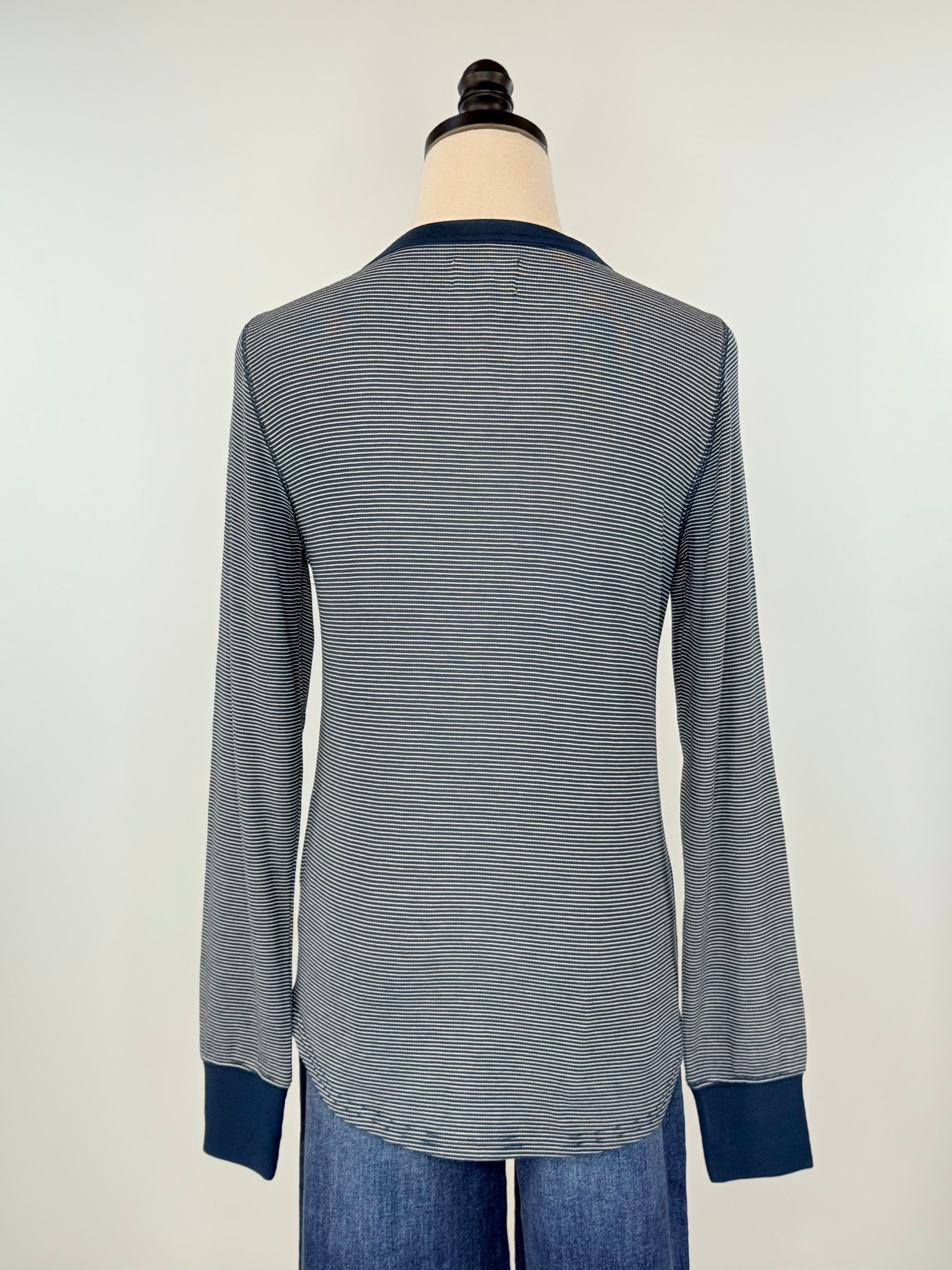 Thread and Supply Stacy Top in Navy Stripe-121 - Jersey Tops F/W (June - Nov)-Little Bird Boutique