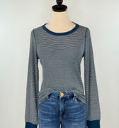 Thread and Supply Stacy Top in Navy Stripe-121 - Jersey Tops F/W (June - Nov)-Little Bird Boutique