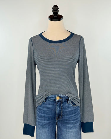 Thread and Supply Stacy Top in Navy Stripe-121 - Jersey Tops F/W (June - Nov)-Little Bird Boutique