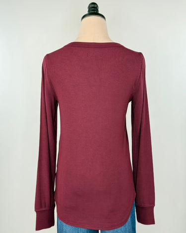 Thread and Supply Stacy Top in Maroon-121 - Jersey Tops F/W (June - Nov)-Little Bird Boutique