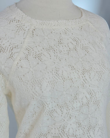 Dex Lace Top in Natural-113 - Woven Tops (Holiday)-Little Bird Boutique
