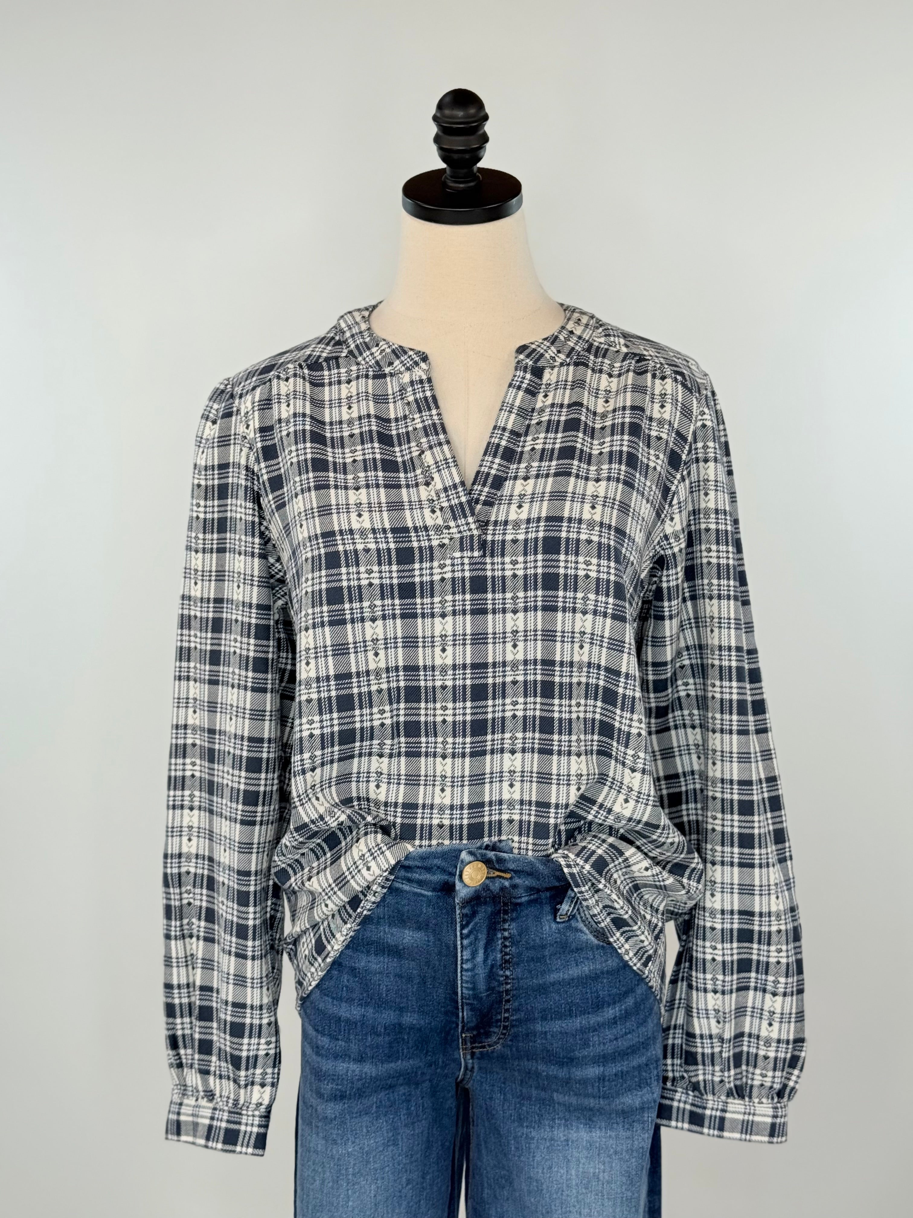 Thread and Supply Irene Top in Navy