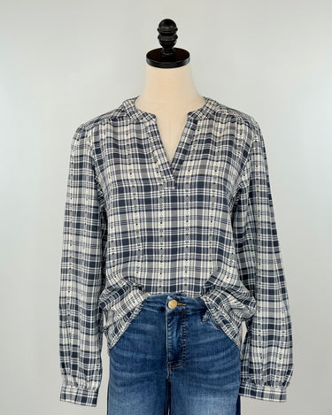 Thread and Supply Irene Top in Navy-111 - Woven Top F/W (June- Nov)-Little Bird Boutique