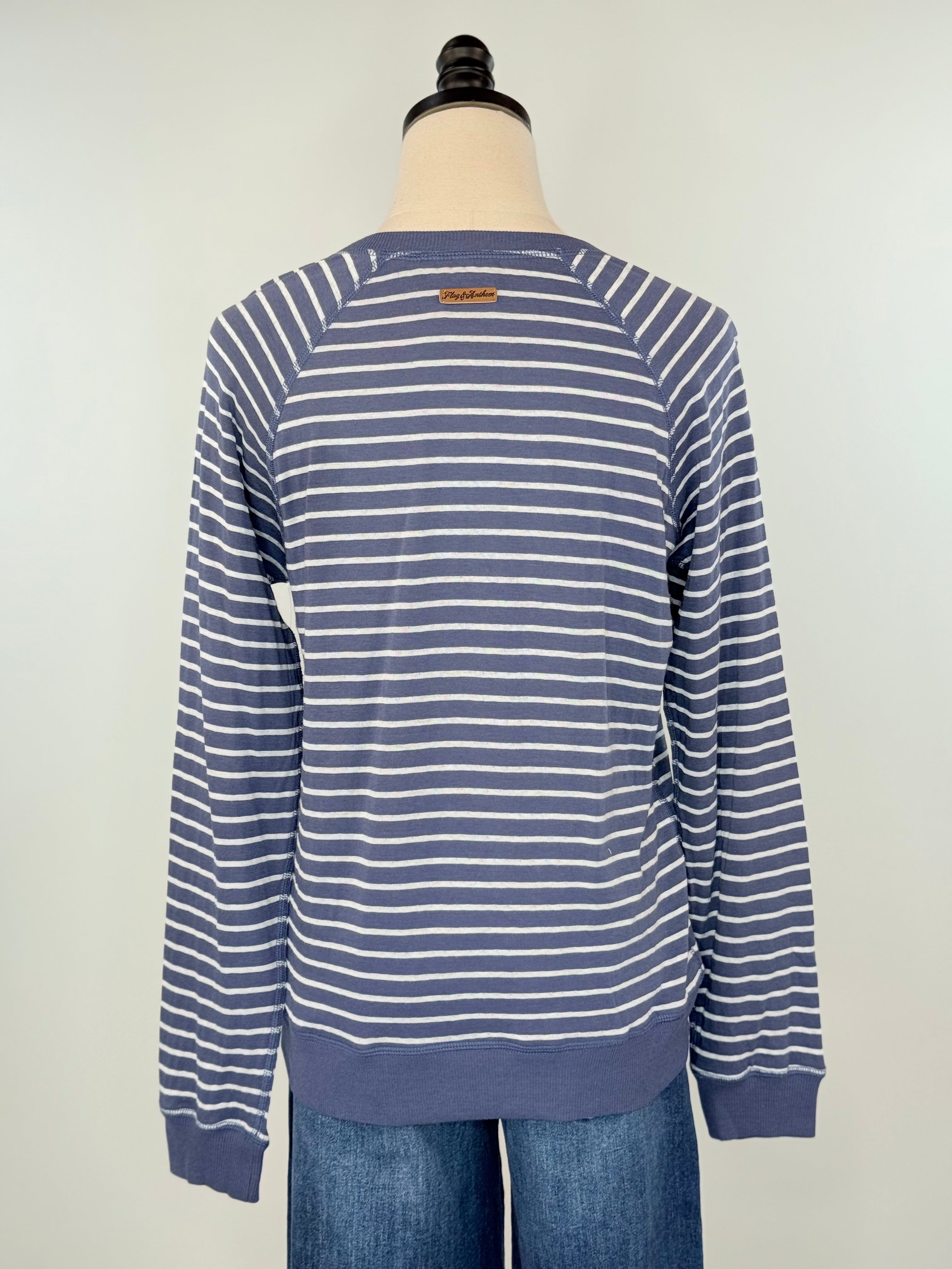 Flag and Anthem Frannie Reversible Top in Navy and White-121 - Jersey Tops F/W (June - Nov)-Little Bird Boutique