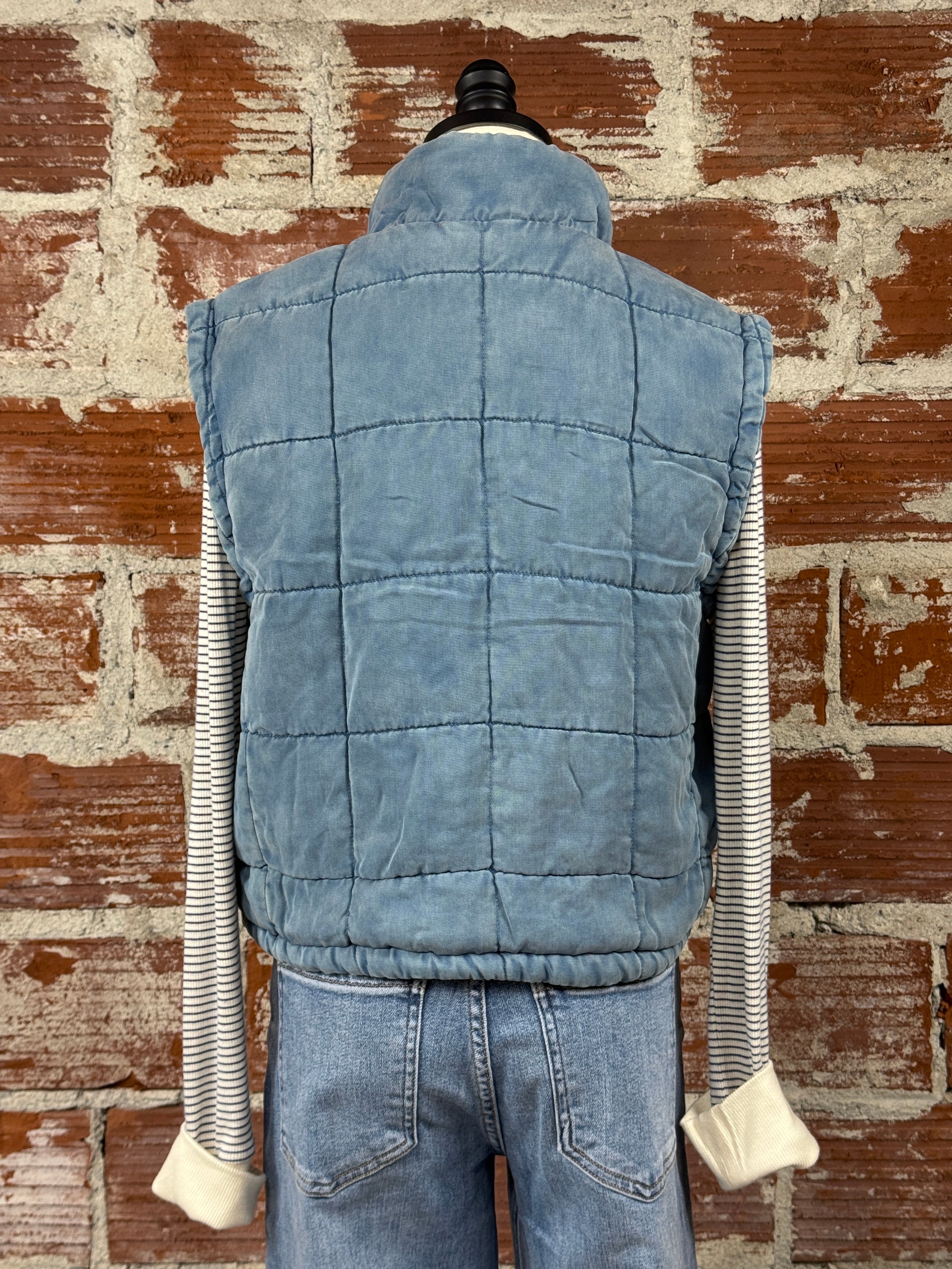 Thread and Supply Brina Vest in Slate Blue-141 Outerwear Coats & Jackets-Little Bird Boutique