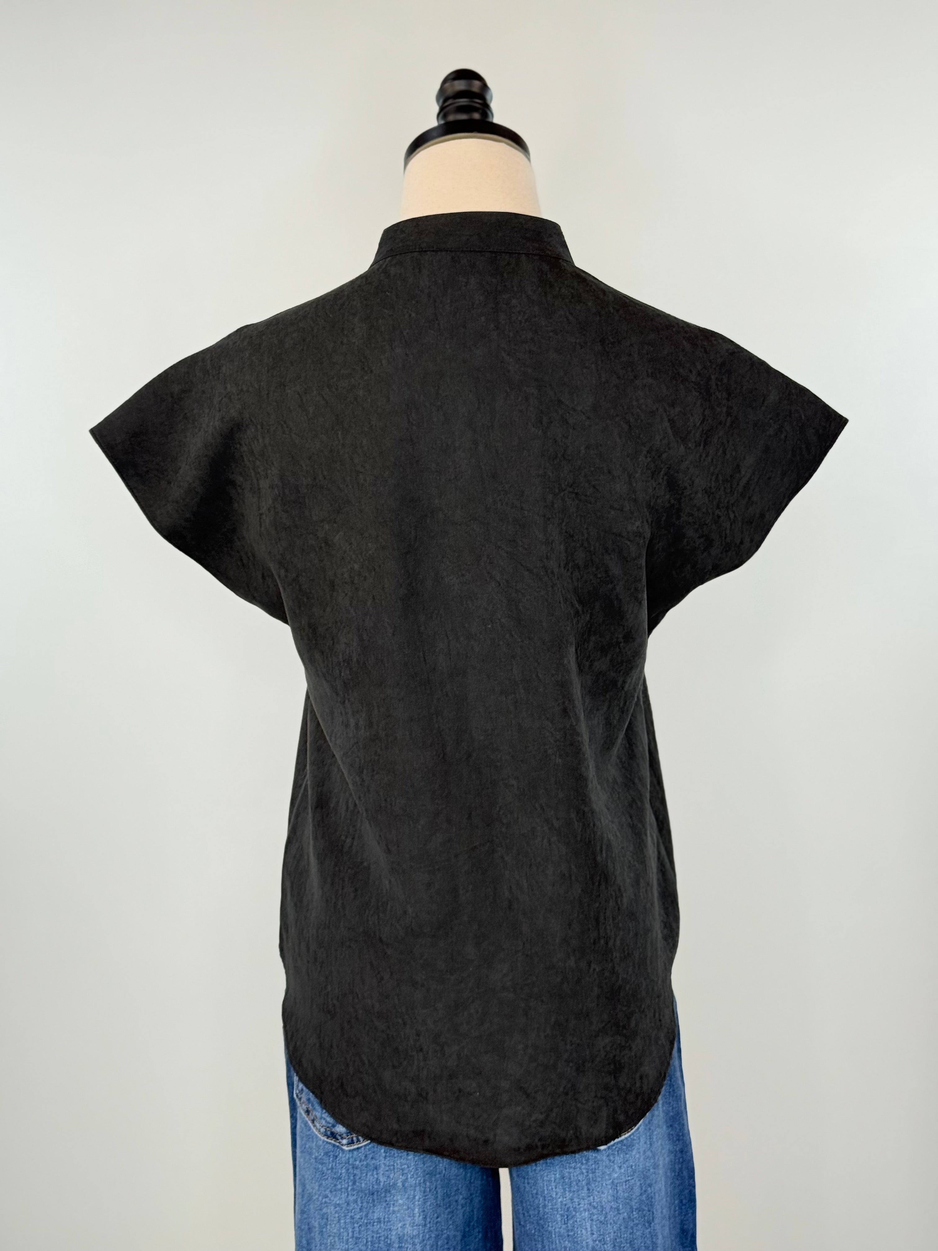 Bennett Top in Black-111 - Woven Top F/W (June- Nov)-Little Bird Boutique