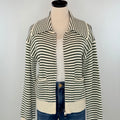 Tenley Sweater in Green and Cream Stripe-131 - Sweaters F/W (June - Nov)-Little Bird Boutique