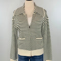 Tenley Sweater in Green and Cream Stripe-131 - Sweaters F/W (June - Nov)-Little Bird Boutique