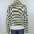 Tenley Sweater in Green and Cream Stripe-131 - Sweaters F/W (June - Nov)-Little Bird Boutique