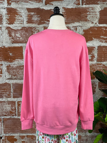 Fa La La Sweatshirt in Pink