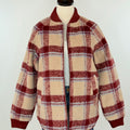 Flag and Anthem Anniston Reversible Quilted Bomber Jacket in Red and Taupe-141 Outerwear Coats & Jackets-Little Bird Boutique