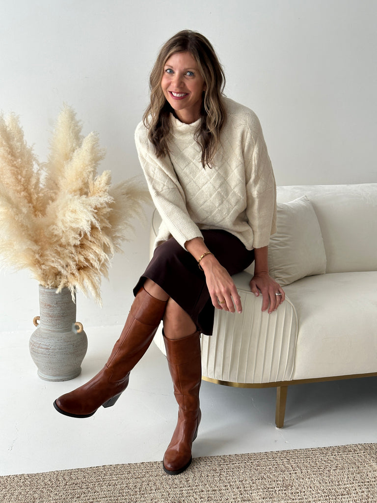 Born Brandy Tall Boot in Brown Cognac