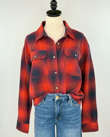 Thread and Supply Elsie Shirt in Black Tomato Plaid-111 - Woven Top F/W (June- Nov)-Little Bird Boutique