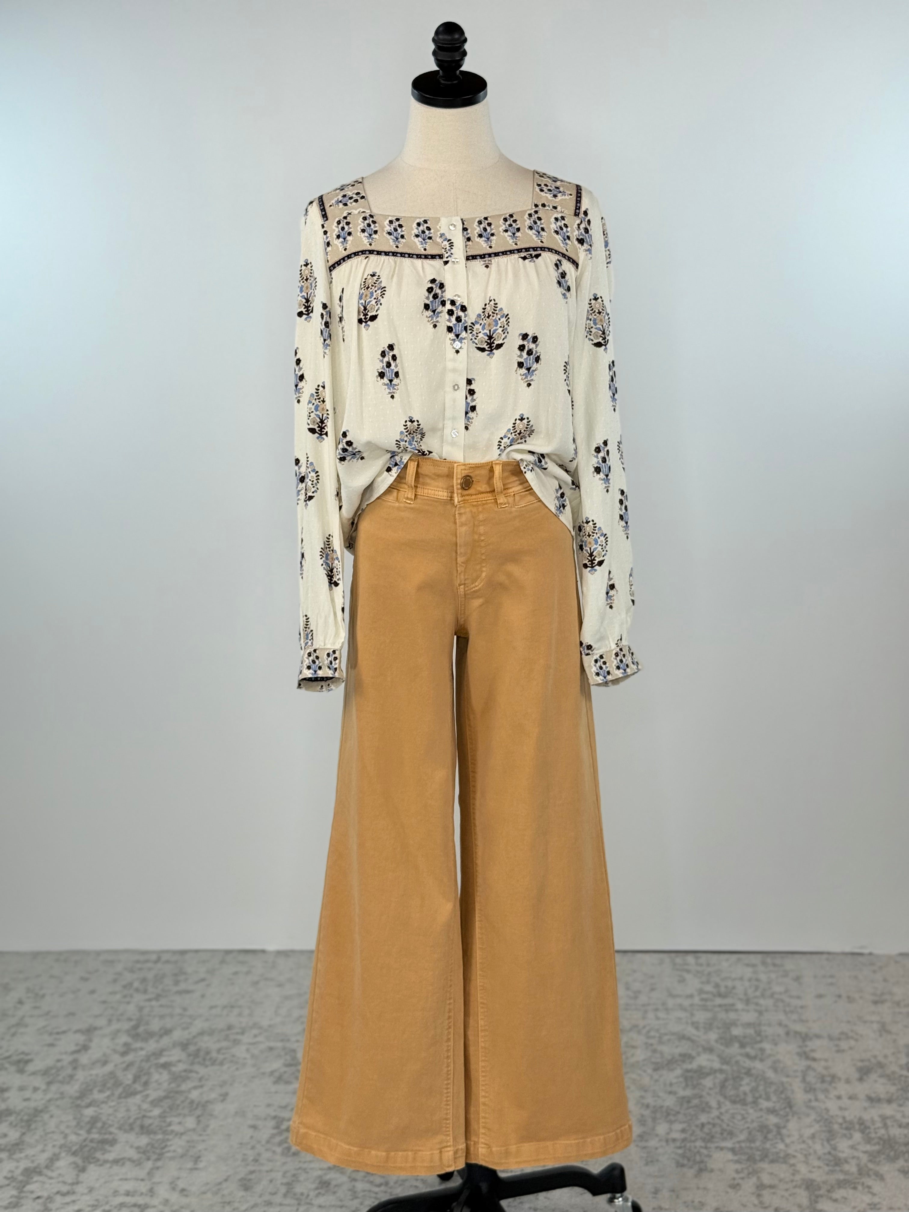 Oat NYC Mid-Rise Wide Leg Denim in Oak Bluff-210 Denim-Little Bird Boutique