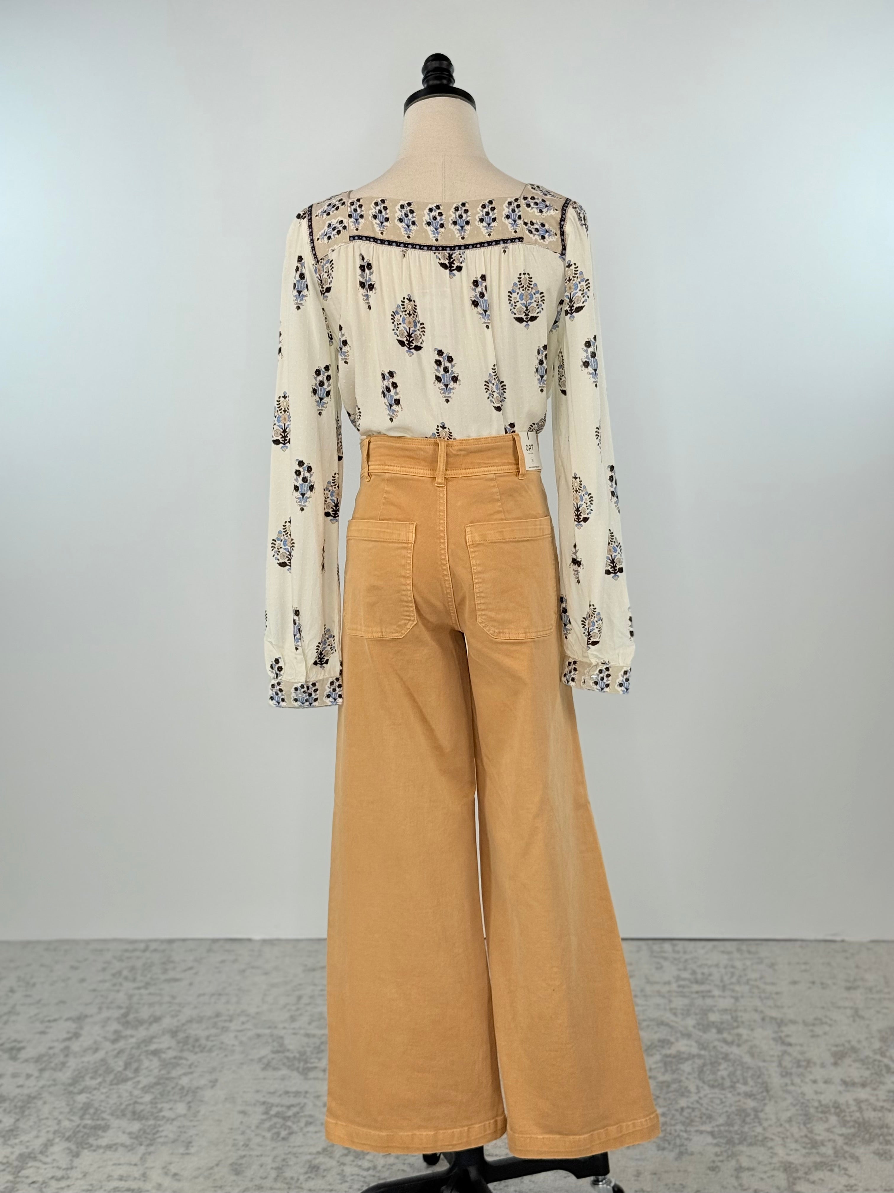 Oat NYC Mid-Rise Wide Leg Denim in Oak Bluff-210 Denim-Little Bird Boutique