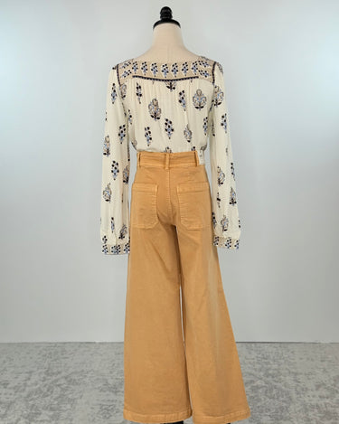 Oat NYC Mid-Rise Wide Leg Denim in Oak Bluff-210 Denim-Little Bird Boutique