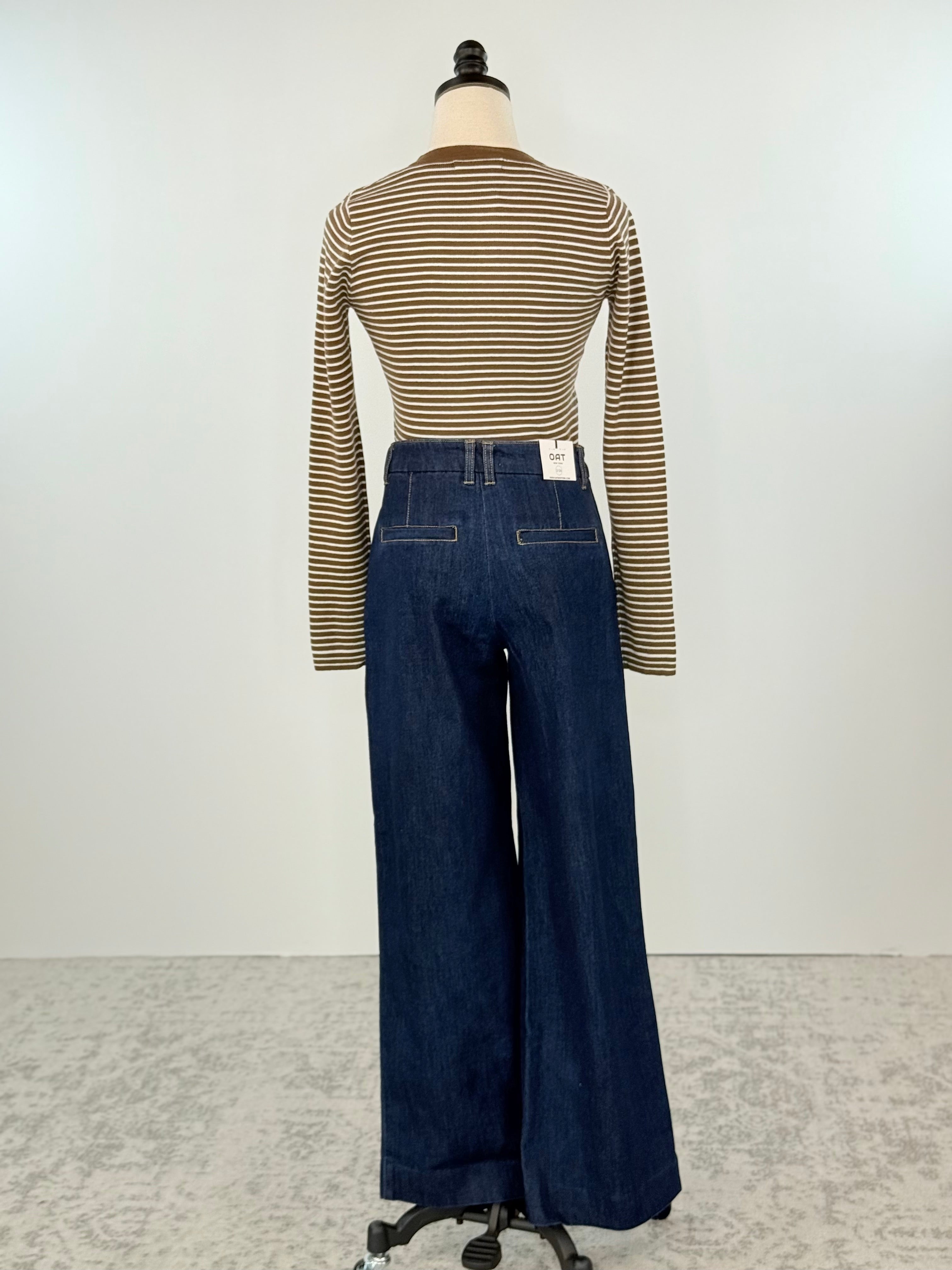 OAT NYC Denim Trouser in Raw Rinse Wash-210 Denim-Little Bird Boutique