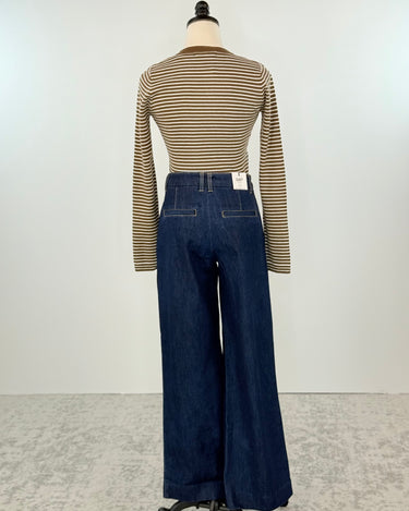 OAT NYC Denim Trouser in Raw Rinse Wash-210 Denim-Little Bird Boutique