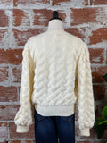 Bubble Sleeve Sweater in Cream-130 Sweaters-Little Bird Boutique