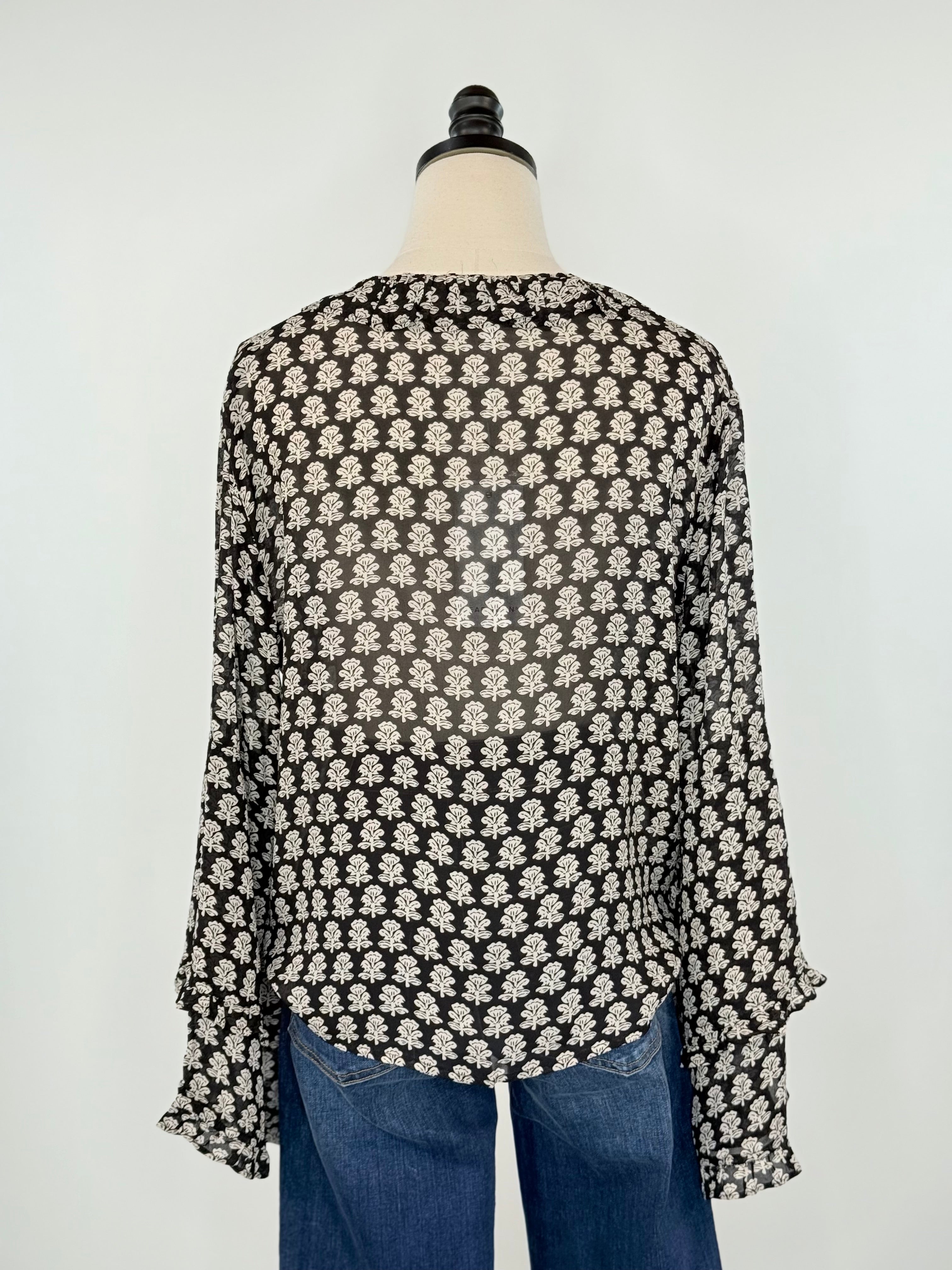 Dear John Racquel Top in White Cap Grey-111 - Woven Top F/W (June- Nov)-Little Bird Boutique