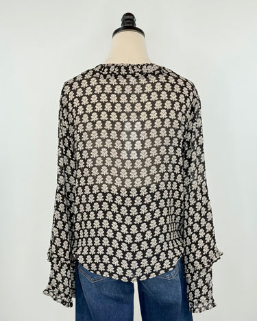Dear John Racquel Top in White Cap Grey-111 - Woven Top F/W (June- Nov)-Little Bird Boutique