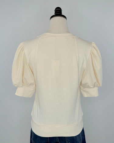 Vaughn Top in Cream-121 - Jersey Tops F/W (June - Nov)-Little Bird Boutique