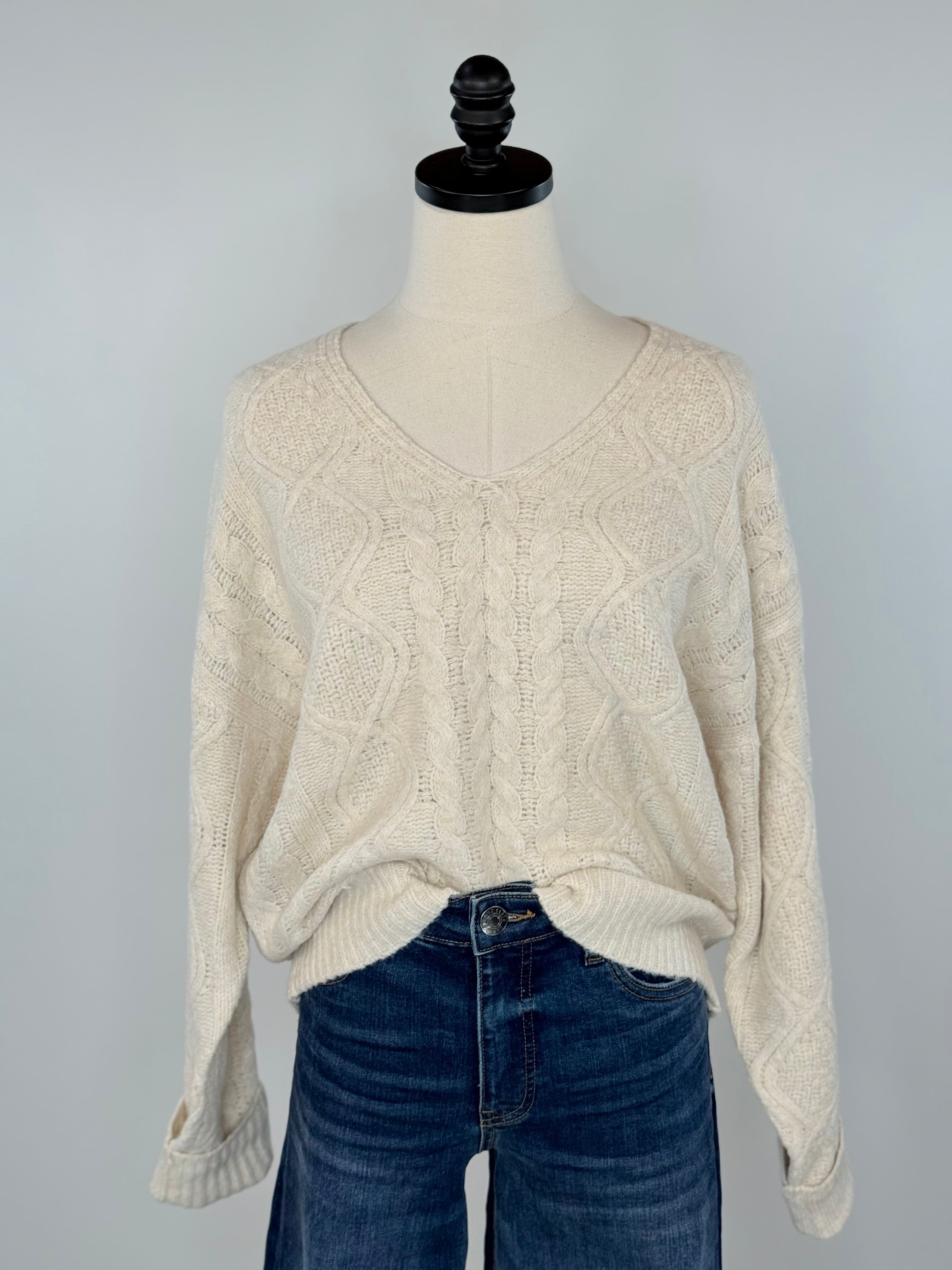 Dear John Lexi Sweater in Oatmeal-131 - Sweaters F/W (June - Nov)-Little Bird Boutique