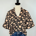 THML Puff Sleeve Top in Black Floral-111 - Woven Top F/W (June- Nov)-Little Bird Boutique