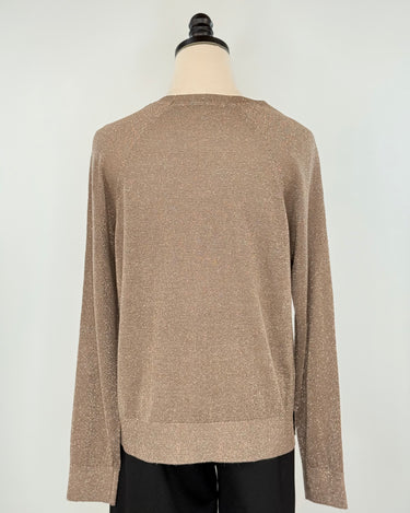 Dex Sparkle Sweater in Taupe Shimmer-133 - Sweaters (Holiday)-Little Bird Boutique
