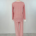 Cozy Stripe Jogger Pajama Set in Red and White-240 Loungewear/Intimates-Little Bird Boutique