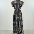Lennox Long Dress in Black and White