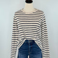 Asher Sweater in Navy and Cream Stripe-131 - Sweaters F/W (June - Nov)-Little Bird Boutique