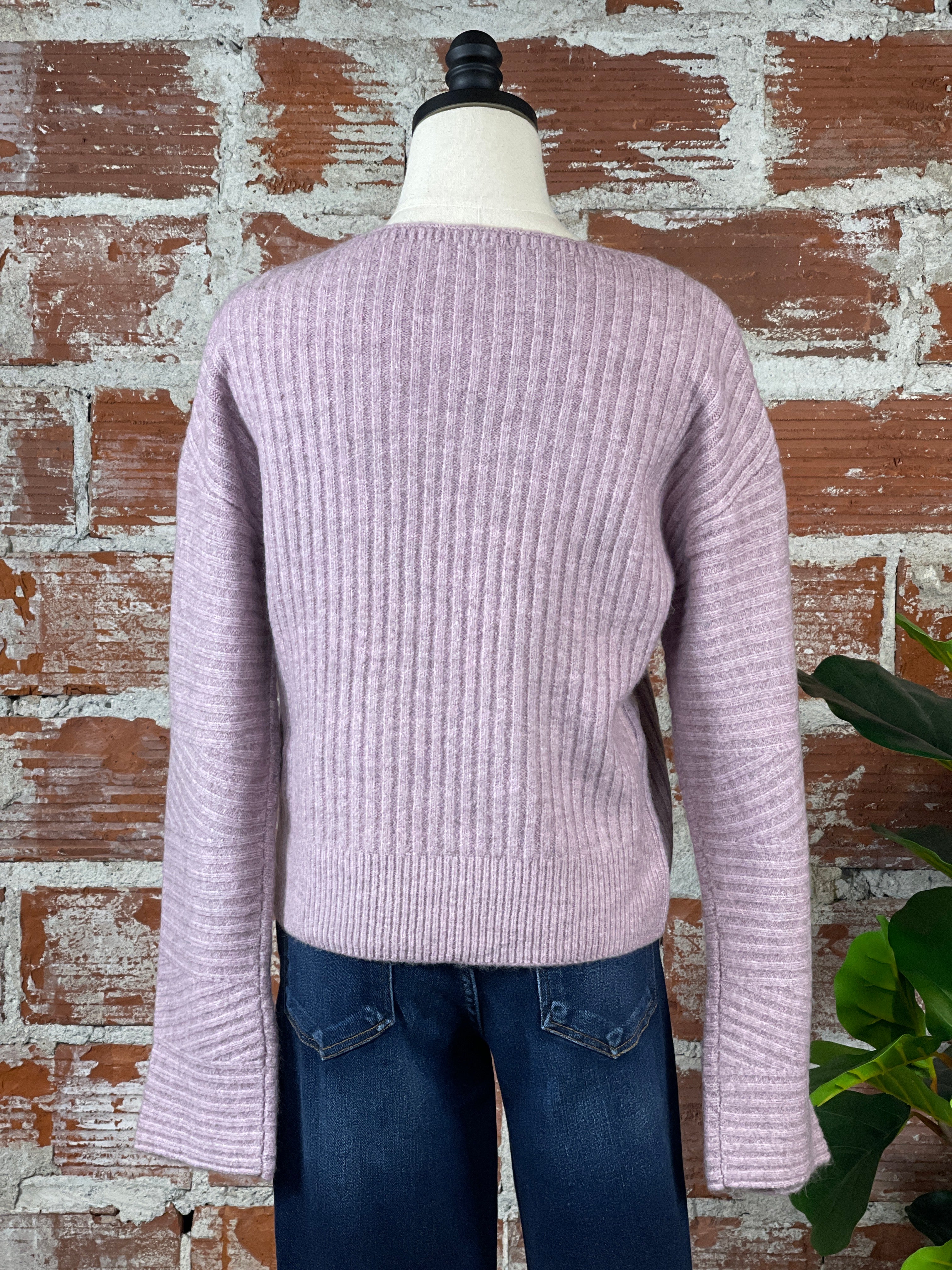 Dex Wide Ribbed Sweater Lilac-132 - Sweaters S/S (Jan - June)-Little Bird Boutique