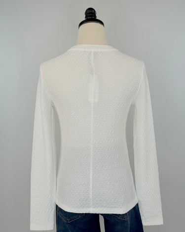 Sanctuary Textured Tee in Chalk-121 - Jersey Tops F/W (June - Nov)-Little Bird Boutique