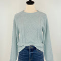 Sanctuary Nomad Cable Popover Sweater in Sky Gray-131 - Sweaters F/W (June - Nov)-Little Bird Boutique