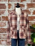 Beach Lunch Lounge Erika Zip Up Shacket in Ginger Shot-112 Woven Tops - Long Sleeve-Little Bird Boutique
