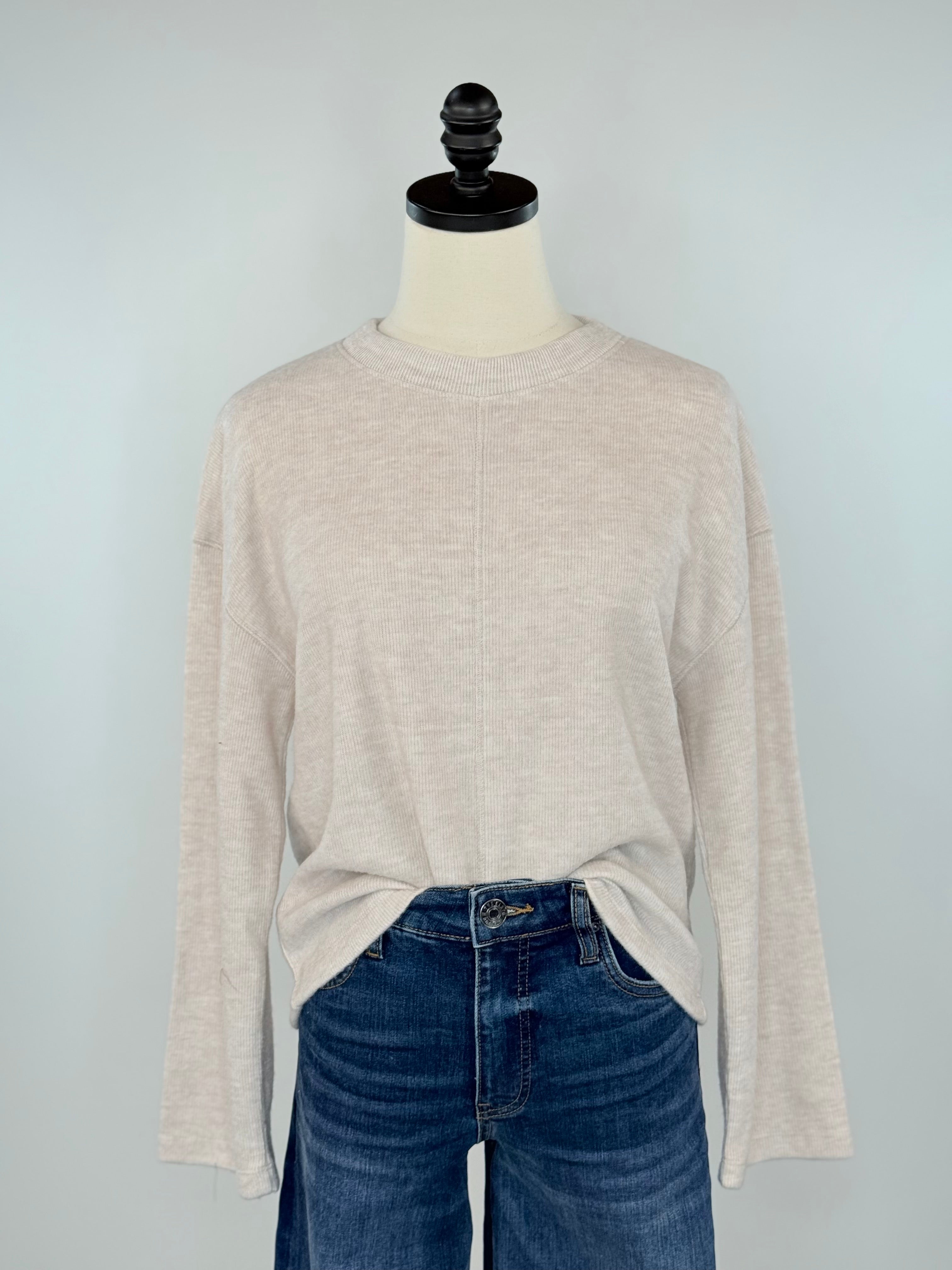 Sanctuary In To The Woods Cozy Top in Heather Pearl-131 - Sweaters F/W (June - Nov)-Little Bird Boutique