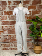 Jersey Knit Overalls in Gray-160 Jumpsuits/ Rompers-Little Bird Boutique