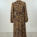 Anthem the Label Abstract Print Dress in Brown and Taupe-152 Dresses - Long-Little Bird Boutique