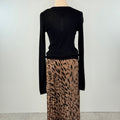 Sanctuary Nostalgia Pleated Midi Skirt in Mocha Leo-231 Skirts-Little Bird Boutique