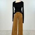 Sanctuary Marine Corduroy Pants in Bronze-220 Pants-Little Bird Boutique