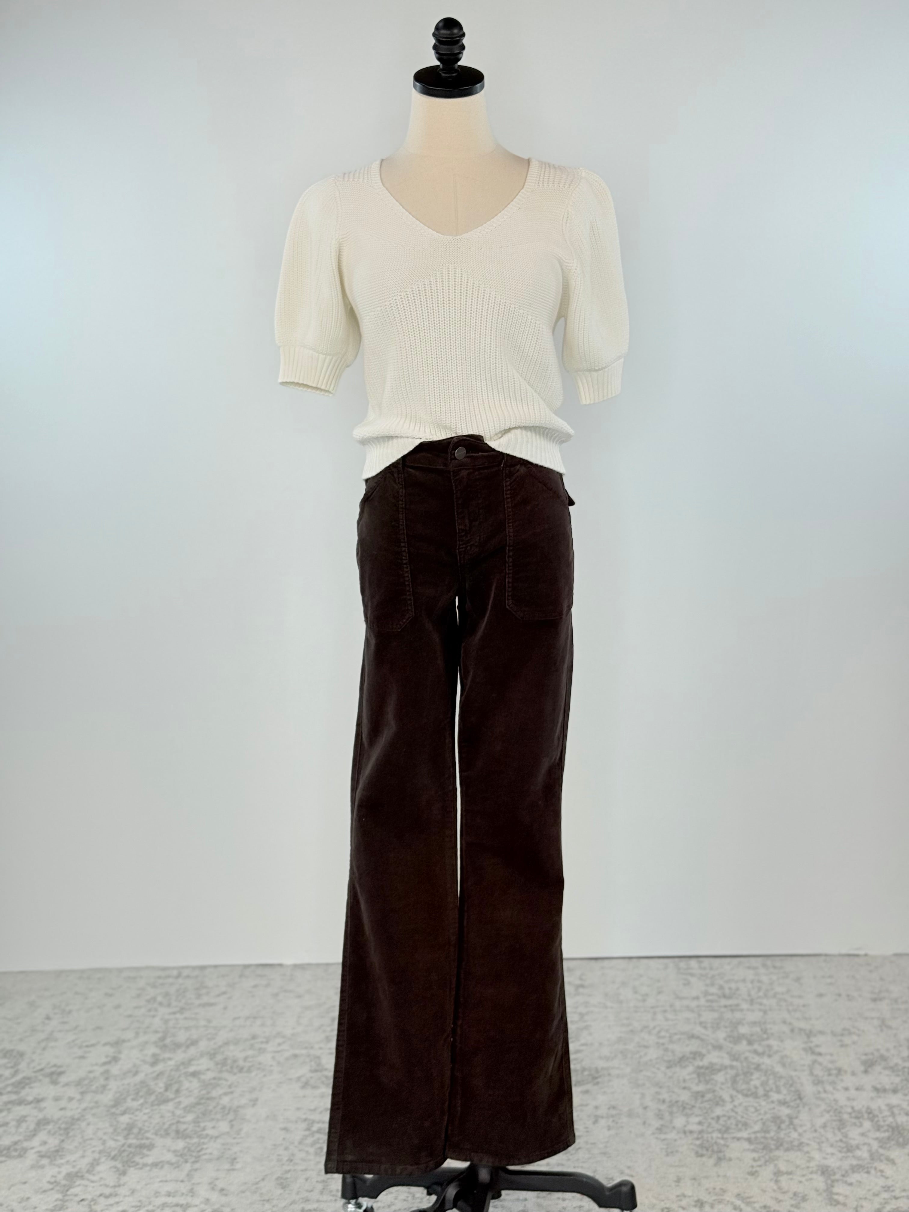 Sanctuary Hayden Corduroy Bootcut Pants in Semi Sweet-220 Pants-Little Bird Boutique