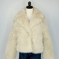 Apricot Fur Collar Short Coat in Cream-141 Outerwear Coats & Jackets-Little Bird Boutique