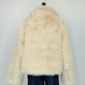 Apricot Fur Collar Short Coat in Cream-141 Outerwear Coats & Jackets-Little Bird Boutique