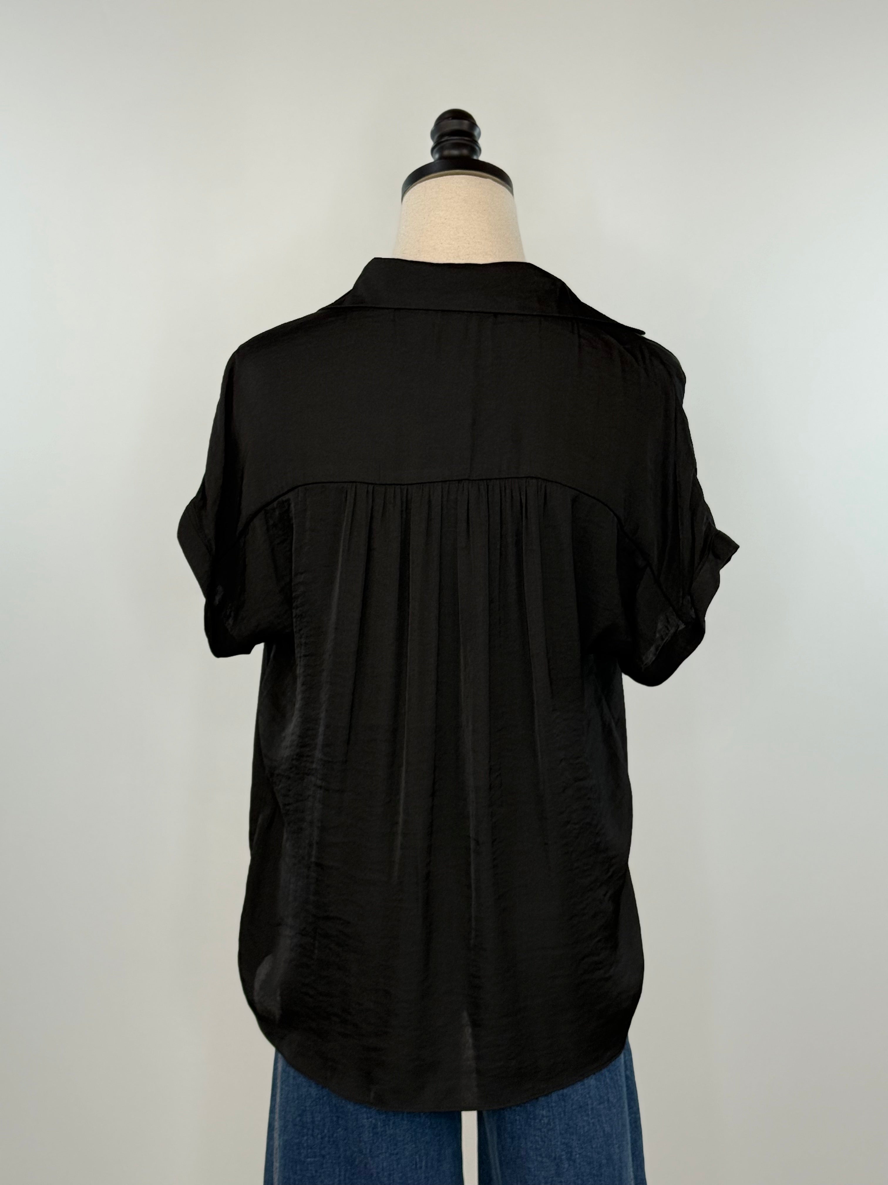 Sullivan Top in Black-111 - Woven Top F/W (June- Nov)-Little Bird Boutique