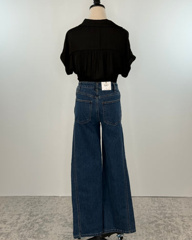 Oat Mid Rise Side Panel Denim in Glow Dark-210 Denim-Little Bird Boutique