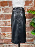 Jak & Rae Rocky High Rise Faux Leather Skirt-231 Skirts-Little Bird Boutique