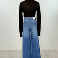 OAT NYC High Rise Wide Leg Denim in Medium Wash-210 Denim-Little Bird Boutique